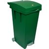 ICS Bidone con ruote e pedale per raccolta differenziata 80Lt ICS - Green