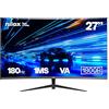 Nilox NXM27FHD18001 Monitor Gaming Curvo 27'' VA, Frequenza 180 Hz, Connessioni HDMI 2.1/DP 1.4, Riduzione Luce Blu