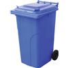 ICS Bidone Quadro Nettezza Urbana Con Ruote Lt.240 - cm.72x58x106h - blu