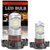 SageSunny PSX24W LED Lampadina per fendinebbia DC 10-30V 6000K Bianco Xeno Super Luminosa per Luci di Marcia Diurna DRL o Alogene (Confezione da 2)
