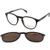 David Beckham DB 1018/C 05K | Occhiali da Vista con Clip da Sole | Plastica | Panthos | Nero, Marrone, Havana | Adrialenti