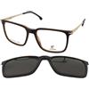 Carrera CA 357/C EX4/UC | Occhiali da Vista con Clip da Sole | Prova Online | Plastica | Quadrati | Marrone | Adrialenti