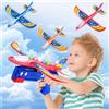 TEGOVE Aereo Polistirolo per Bambini 3-10 Anni con Pistola Catapulta e Aliante - Aeroplano Giocattolo Sicuro da Esterno, Gioco Interattivo Regalo Bambini 6 Anni