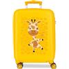 Roll Road Happy Pets Multicolore Valigia da Cabina 38x55x20 cm Rigido ABS Chiusura a Combinazione Laterale 34L 2 kg Bagaglio a Mano