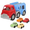 ColorBaby Play Camion trasportatore giocattolo con rampa e 4 auto, design resistente, giocattolo simbolico educativo, stimola immaginazione e coordinazione, per ragazzi e ragazze dai 18 mesi (39606)