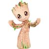Mattel Marvel - Groot Ballerino, peluche del personaggio della saga alto 33 cm con musica e frasi in inglese, balla e fa mosse di danza, giocattolo per bambini, 3+ anni, JDW97