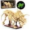 JAMARA 402890 CADA Dinosauro Fossile Triceratopo Bricks, idea regalo per ragazzo e ragazza, giocattolo dinosauro bambini, set giurassico, combinabile con altri modelli