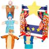 ColorBaby Cucu Show Set Teatro Burattini Pinocchio, 4 burattini 25 cm, Materiali Morbidi e sicuri, Giocattoli per Bambini, per Giocare in Gruppo o trascorrere del Tempo in Famiglia (39172)