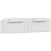 vidaXL Cuscino per testiera bianco 200 cm in Pelle finta