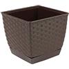 Prosperplast Pot quadrato 2,5l di rato, dimensioni (mm) 165x165x142, colore ocra scuro