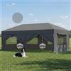 JUMMICO Gazebo 3x6 Pieghevole Impermeabile｜Zanzariera Arieggiata Anti-Insetti｜Robusto, Durevole, Impermeabile e Anti-UV｜Installazione e Rangement Rapidi｜Ideale per Cortile, Campeggio e Altro｜Grigio