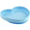 Chicco Piatto Cuore con Ventosa per Bambini, Piatto Pappa in Silicone, Morbido e Resistente, Lavabile in Lavastoviglie, Adatto per il Microonde, 12+ Mesi, Blu