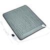 Letitwell Termoforo Elettrico, Termoforo per schiena, collo, spalle e addome con spegnimento automatico, flanella morbida grigio scuro,50 x 60 cm