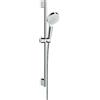 hansgrohe Crometta Set doccia 1 getto Green 6 l/min con asta doccia 65 cm, bianco/cromo, 26554400