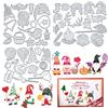 INFUNLY 45 Pezzi fustellati per gnomi Fustelle in Metallo Natalizie Fustelle per Babbo Natale allegri per la creazione di Biglietti Ringraziamento Vacanze Fai da Te Decorazioni goffratura Carta