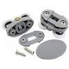 YUANQIAN Set di 4 rulli Doppi per Porta della Doccia con Guide e Ruote da, Distanza tra Fori: 30 mm (23MM)