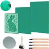 Zyluniy Linoleum Set di Fogli di Linoleum, Strumenti per Intaglio Linoleum per Incisione Kit Rubber Carving Block A4 A5 A6 Gomma per Timbri Fai da Te Sicuri per Timbri Artigianato Progetti di Stampa