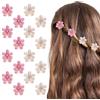 cobee 16 fermagli per capelli a forma di fiore, con petali di strass e cristalli, piccoli, mini fermagli per capelli, accessori per capelli alla moda, per donne, ragazze, compleanni, matrimoni, feste