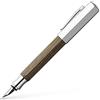 Faber-Castell 147583 Penna stilografica Ondoro in legno di quercia bruna, B