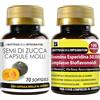 LABOTTEGADEGLIINTEGRATORI Semi di Zucca 70 Softgels e Diosmina Esperidina Complesso Bioflavonoidi 100 Compresse con Vitamina C, Vite OPC Rusco Ippocastano | Circolazione Emorroidi Microcircolo Gambe | Una al dì