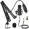 TONOR Microfono a Condensatore Microfono Professionale Cardioid XLR con Braccio