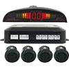 SQUADO Kit 4 Sensori di Parcheggio Wireless Neri con Display LED e Cicalino Acustico Senza Fili Nero