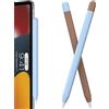 FAFALITHIC Confezione da 2 custodie in silicone compatibili con Apple Pencil Pro Case e Apple Pencil di seconda generazione, custodia protettiva supporta la ricarica magnetica e doppio tocco (mousse