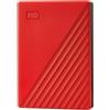 Western Digital WD 4TB My Passport Hard Disk Esterno Portatile, USB 3.2 Gen 1/USB 3.0, Protezion con password, Software per la gestion e il backup, Formatto per Windows, ChromeOS and MacOS, Rosso