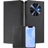 MOJIA Custodia per Oukitel C5, Resistente a Cadute e Graffi, Alta Qualità PU Pelle Stile Portafoglio Cover Folio con Chiusura Magnetica. Black