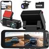 Hikity Dash Cam WiFi 2 Canali 4K 2K con Scheda SD 64GB | ADAS, GPS, G-Sensor, Loop, Visione Notturna, Parcheggio 24H
