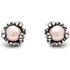 Giovanni Raspini / Floral / orecchini Blossom piccoli / argento e perle rosa naturali - 12489