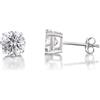 inSCINTILLE Lucciole Orecchini Punto Luce in Argento 925 Rodiato con Zirconia Cubica (Bianco, 0.60 cm)