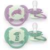 Philips Avent Ultra Soft Night Ciuccio 6-18 Mesi Luminescente 2 Pezzi - Cerbiatto/Volpe
