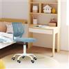 FurnitureR Sedia per bambini regolabile in altezza, colorata ergonomica, con schienale e braccioli, sedia per bambini a 5 ruote, per bambini dai 3 ai 10 anni, carico massimo 100 kg