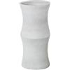 DRW Portaombrelli Rotondo a Forma di Bambù in Ceramica in Beige Sabbia 50x25x25 cm