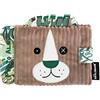 Les Déglingos - Album fotografico per bambino Jelekros il leone -10 tasche 10 x 15 cm - ideale per la scuola materna - Imbottitura riciclata - Beige