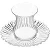 Pasabahce 95961 Aurora - Set da tè semplice, 155 ml, 12 pezzi (6 bicchieri + 6 sottobicchieri)