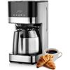 KEINVE Macchina da caffè in acciaio inox con timer, programmabile 24H, display LED, piastra per mantenere il caldo, spegnimento automatico, antigoccia, 900 W, macchina da caffè con caraffa termica, 10