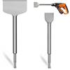 wiksite SDS PLUS - Set di 2 scalpelli per piastrelle, 40 x 250 mm e scalpello piatto, 100 x 280 mm, set di scalpelli SDS Plus, di alta qualità, durevoli e affilati per piastrelle, colla per piastrelle