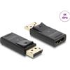 Delock Adattatore DisplayPort 1.4 attivo a HDMI 8K HDR, compatto, nero