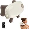 Eirolace Massaggiatore per collo e spalla, tecnologia 6D Grip e testa impastata, 4 livelli di massaggio, 2 livelli di temperatura, massaggiatore elettrico per casa, ufficio e viaggi (WHITE-A)