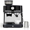 GarveeHome Macchina da caffè espresso 20 bar con trituratore, decalcificazione automatica,1400 W Caffettiera espressa semi-automatica in acciaio inox con montalate,Due filtri,Serbatoio rimovibile per espresso