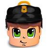 Pinypon Action - Esclusivo Contenitore di Polizia | Grande Testa di Pinypon, Scatola con Scomparti per Accessori e Figure, Include 4 Bambole di Diverse Professioni
