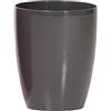 Prosperplast Vaso da fiori 2,4L Coubi 16x16x18,3 cm, Grigio Scuro