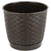 Prosperplast Vaso da fiori 2L Ratolla 165x165x142 mm, Marrone Scuro