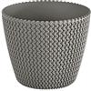 Prosperplast Vaso di fiori rotondo 11,5L Prosperplast Splofy in plastica in colore grigia, Ø29,5 x 24,9 cm