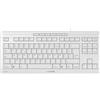 CHERRY STREAM KEYBOARD TKL, Tastiera Con Filo senza Tastierino Numerico, Layout per la Francia (AZERTY), Battitura Silenziosa dei Tasti, Sensazione di Digitazione Unica, Bianco-Grigio