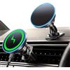 BHHB 15W Supporto Telefono Auto Magsafe, 2-in-1 Car Holder Porta Telefono Magnetico, Vent/Cruscotto Supporto Cellulare Auto per iPhone 17 16 15 14 13 12 Serie di Ricarica Veloce