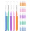TPZORJX 50 Pezzi Scovolini Interdentali,Scovolino per Pulizia Denti con Coperchio,Pulire Gli Spazi Stretti Tra Denti,Strumenti Pulizia Denti,Mantenere Salute Orale per Bambini,Uomini,Donne(5 Colori)