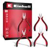 Einhell Accessories Original Einhell Set Pinze Precisione 4 pezzi (Tronchese, Combinata, Curva, Tonda, Acciaio CrV, Temprate, Molla, Impugnature Ergonomiche)